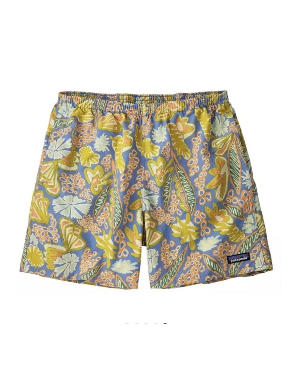 NWT Patagonia Men's 5" Baggies Shorts Size Large L Flourish Blue Swim Trunks